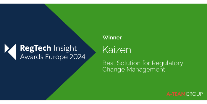 Kaizen’s Single Rulebook wins ‘Best Solution for Regulatory Change Management’